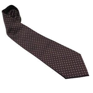 Vintage Valentina Tie 100% Silk Italy Burgundy Polka Dot Classic Necktie Retro